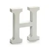 Letter H Wood White (2 x 16 x 14,5 cm) (24 Units)