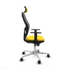 Office Chair with Headrest Jorquera Piqueras y Crespo 1D086N2 Yellow