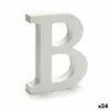 Letter B Wood White (2 x 16 x 14,5 cm) (24 Units)