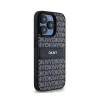 DKNY Leather Mono Stripe & Metal Logo - Case for iPhone 15 Pro Max (black)