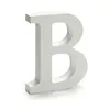 Letter B Wood White (2 x 16 x 14,5 cm) (24 Units)