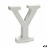 Letter Y Wood White (2 x 16 x 14,5 cm) (24 Units)