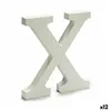 Letter X Wood White (1,8 x 21 x 17 cm) (12 Units)