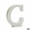 Letter C (24 Units) White Wood 2 x 11 cm