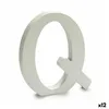 Letter Q Wood White (1,8 x 21 x 17 cm) (12 Units)