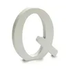 Letter Q Wood White (1,8 x 21 x 17 cm) (12 Units)