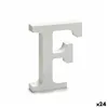 Letter F Wood White (2 x 16 x 14,5 cm) (24 Units)