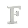 Letter F Wood White (2 x 16 x 14,5 cm) (24 Units)