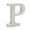 Letter P Wood White (2 x 16 x 14,5 cm) (24 Units)