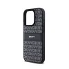 DKNY Leather Mono Stripe & Metal Logo - Case for iPhone 15 Pro Max (black)