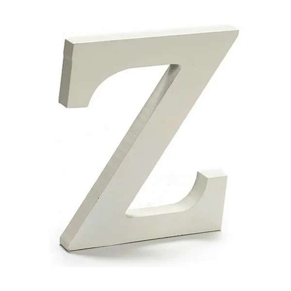 Letter Z Wood White (1,8 x 21 x 17 cm) (12 Units)