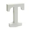 Letter T Wood White (2 x 16 x 14,5 cm) (24 Units)