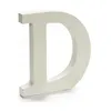 Letter D Wood White (1,8 x 21 x 17 cm) (12 Units)