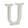 Letter U Wood White (1,8 x 21 x 17 cm) (12 Units)