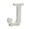 Letter J (24 Units) White Wood 2 x 11 cm