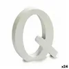 Letter Q Wood White (2 x 16 x 14,5 cm) (24 Units)