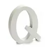 Letter Q Wood White (2 x 16 x 14,5 cm) (24 Units)