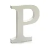 Letter P Wood White (1,8 x 21 x 17 cm) (12 Units)