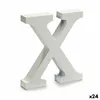 Letter X Wood White (2 x 16 x 14,5 cm) (24 Units)