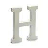 Letter H Wood White (1,8 x 21 x 17 cm) (12 Units)