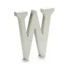 Letter W Wood White (1,8 x 21 x 17 cm) (12 Units)