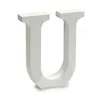 Letter U Wood White (2 x 16 x 14,5 cm) (24 Units)