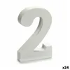 Number 2 Wood White (2 x 16 x 14,5 cm) (24 Units)