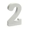 Number 2 Wood White (2 x 16 x 14,5 cm) (24 Units)