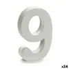 Number 9 Wood White (2 x 16 x 14,5 cm) (24 Units)