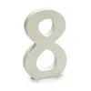 Number 8 Wood White (1,8 x 21 x 17 cm) (12 Units)