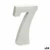 Number 7 Wood White (2 x 16 x 14,5 cm) (24 Units)