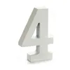 Number 4 Wood White (2 x 16 x 14,5 cm) (24 Units)