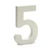 Number 5 Wood White (1,8 x 21 x 17 cm) (12 Units)