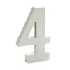 Number 4 Wood White (1,8 x 21 x 17 cm) (12 Units)