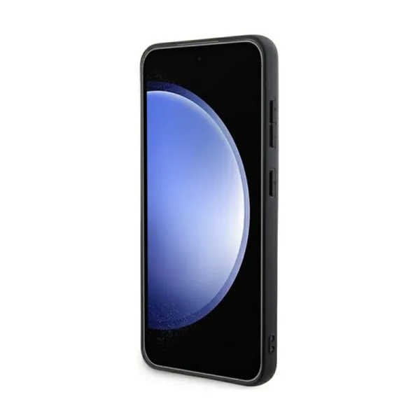DKNY Leather Mono Stripe & Metal Logo - Samsung Galaxy S24+ Case (black)