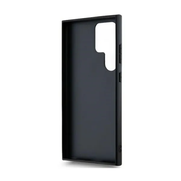 DKNY Leather Mono Stripe & Metal Logo - Samsung Galaxy S24 Ultra Case (black)