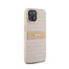DKNY Leather Mono Stripe & Metal Logo - Case for iPhone 15 / 14 / 13 (pink)