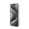 DKNY Leather Mono Stripe & Metal Logo - Case for iPhone 15 Plus / 14 Plus (pink)