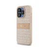 DKNY Leather Mono Stripe & Metal Logo - iPhone 15 Pro Case (pink)