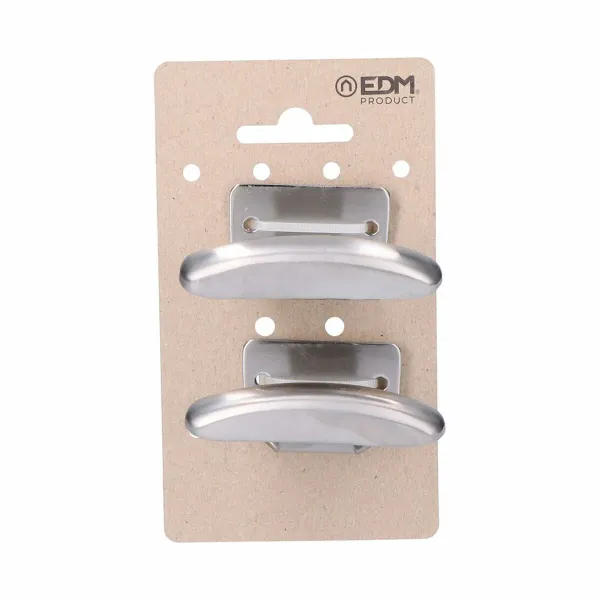 Door Hanger EDM Matt 2 Units Cothes Silver Stainless steel