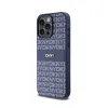 DKNY Leather Mono Stripe & Metal Logo - Case for iPhone 15 Pro Max (blue)