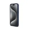 DKNY Leather Mono Stripe & Metal Logo - Case for iPhone 15 Pro Max (blue)
