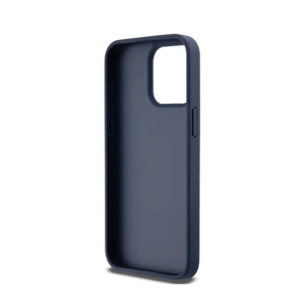 DKNY Leather Mono Stripe & Metal Logo - Case for iPhone 15 Pro Max (blue)