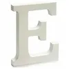 Letter E Wood White (1,8 x 21 x 17 cm) (12 Units)