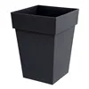 Plant pot EDA Tuscan Grey Dark grey polypropylene 39 x 39 x 53 cm