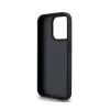 DKNY Leather Checkered Mono Pattern & Printed Stripes - iPhone 15 Pro Case (black)