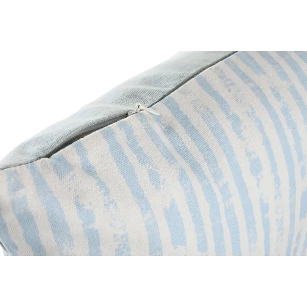 Cushion DKD Home Decor Stripes Blue White 45 x 15 x 45 cm Mediterranean