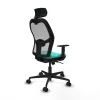 Office Chair with Headrest Jorquera Piqueras y Crespo 1D036N2 Turquoise