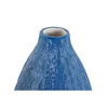 Vase DKD Home Decor Blue Sky blue Navy Blue Dolomite Mediterranean Aged finish 11 x 11 x 36 cm (2 Units)