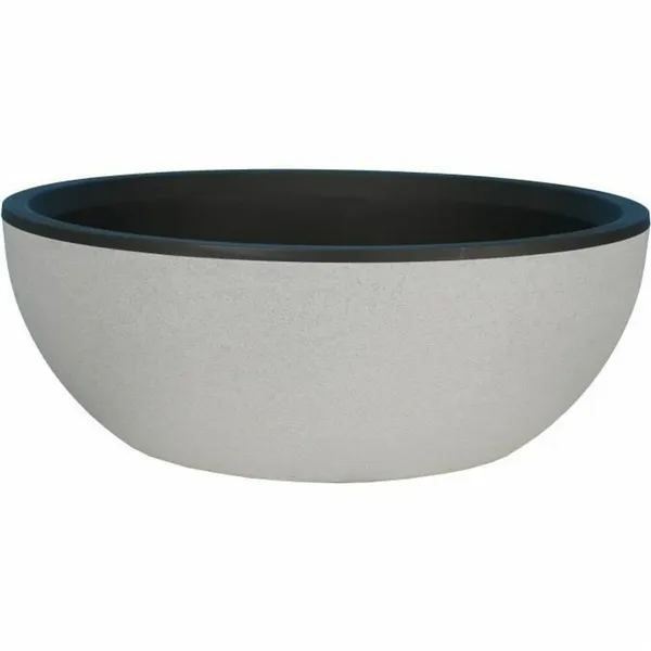 Plant pot Riviera Granite Light grey Ø 40 cm Stone